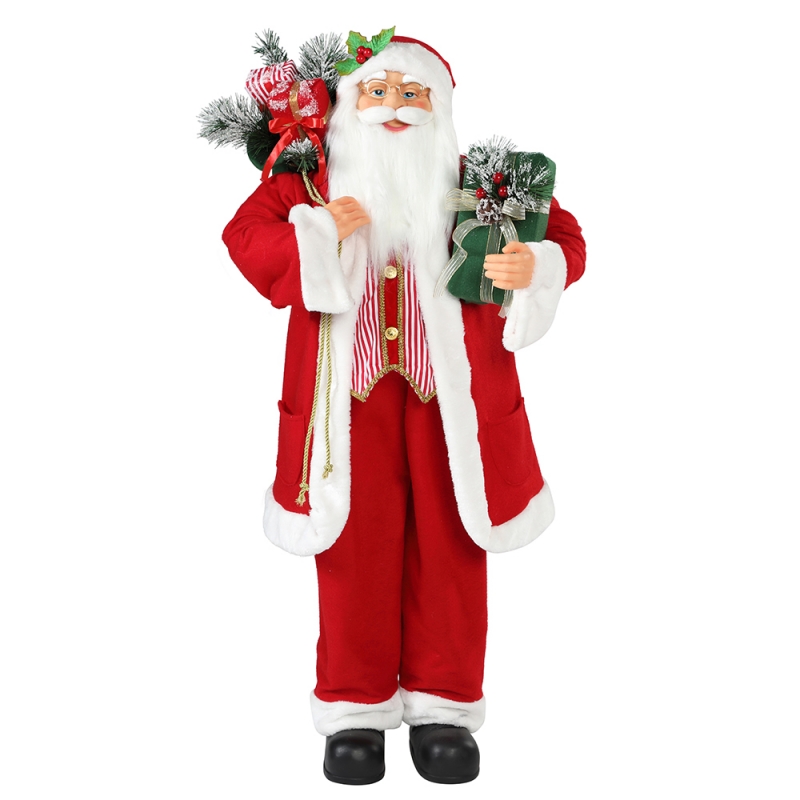 30 ~ 110 см Рождественские Постоянные Санта-Клаус с подарочной сумкой Украшение орнамента Традиционный праздник Сбор фигурки Xmas Series