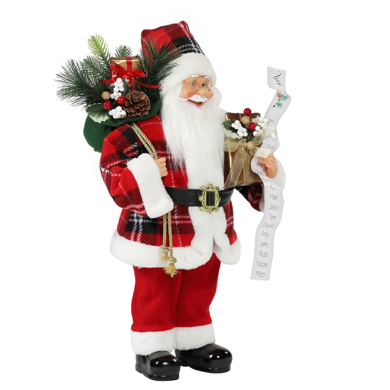 30 ~ 110 см Рождество Санта-Клаус с подарочной сумкой Орнамент украшения Традиционный праздник Сбор фигурки Xmas Series