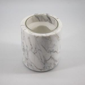 Натуральный мраморный каменный стеклянный чашка подсвечника