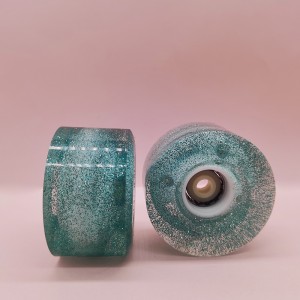 Индивидуальные Quad Skate Cheels прозрачный PU материальный блеск порошок со светодиодом