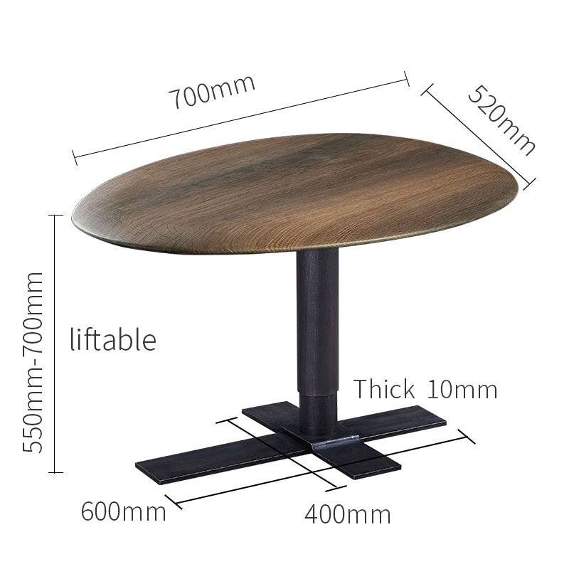 Современный орех с твердой древесиной для дерева журнальная подъемная многофункциональная высота регулируемый диван боковой стол