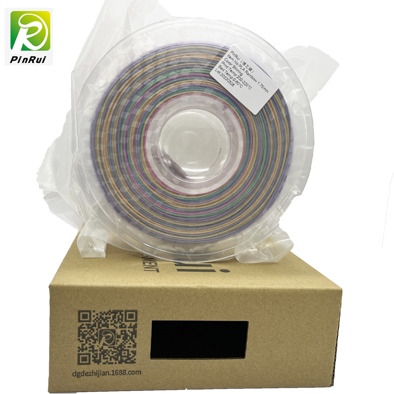 Pinrui Glitter PLA 1,75 мм 3D нить принтера фирменные мерцающие цвет радуги