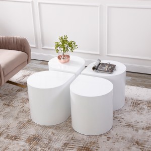 Лепесток дизайн эстетический роскошный журнальный столик набор 4 столики золота для гостиной современный