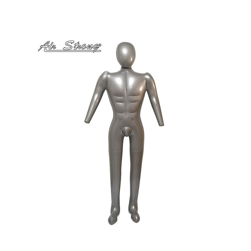 Надувной PVC мужская манекена модель, полноразмерный с головой и оружием, пластиковый полный тело манекен