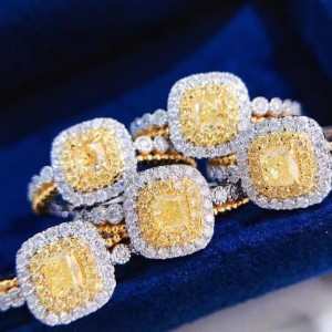 Роскошные пользовательские сделанные 9K/10k/14K/18K Сплошное золотое кольцо Prinpcess сократить 0.6CT Обязательное кольцо