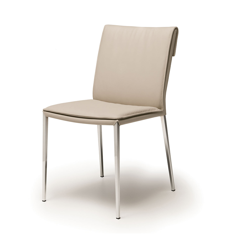 Итальянский белый металлический кожаный скандинавский обеденный стул из 6 для столовой