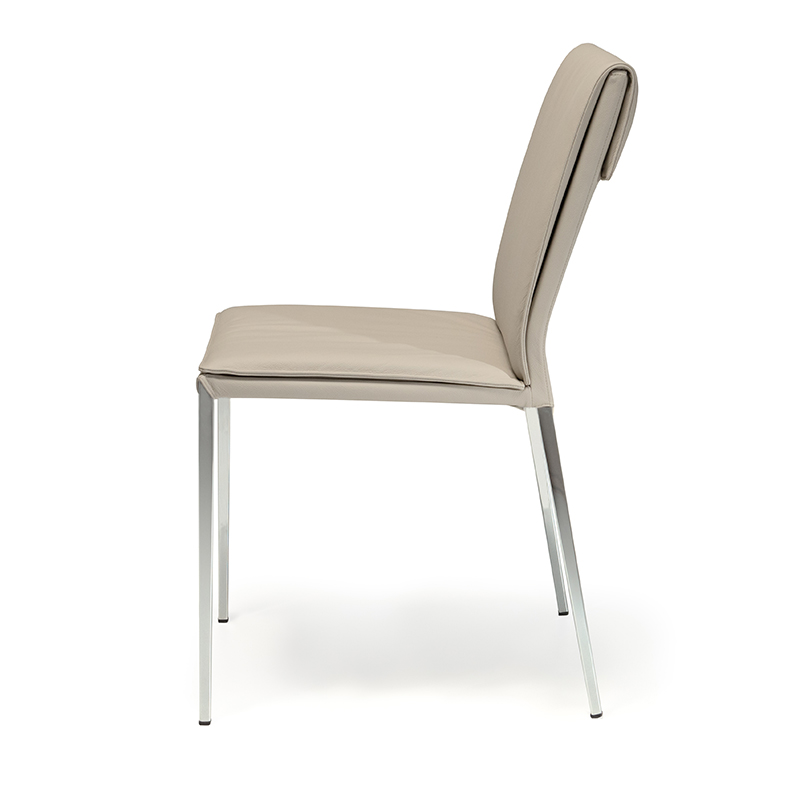 Итальянский белый металлический кожаный скандинавский обеденный стул из 6 для столовой