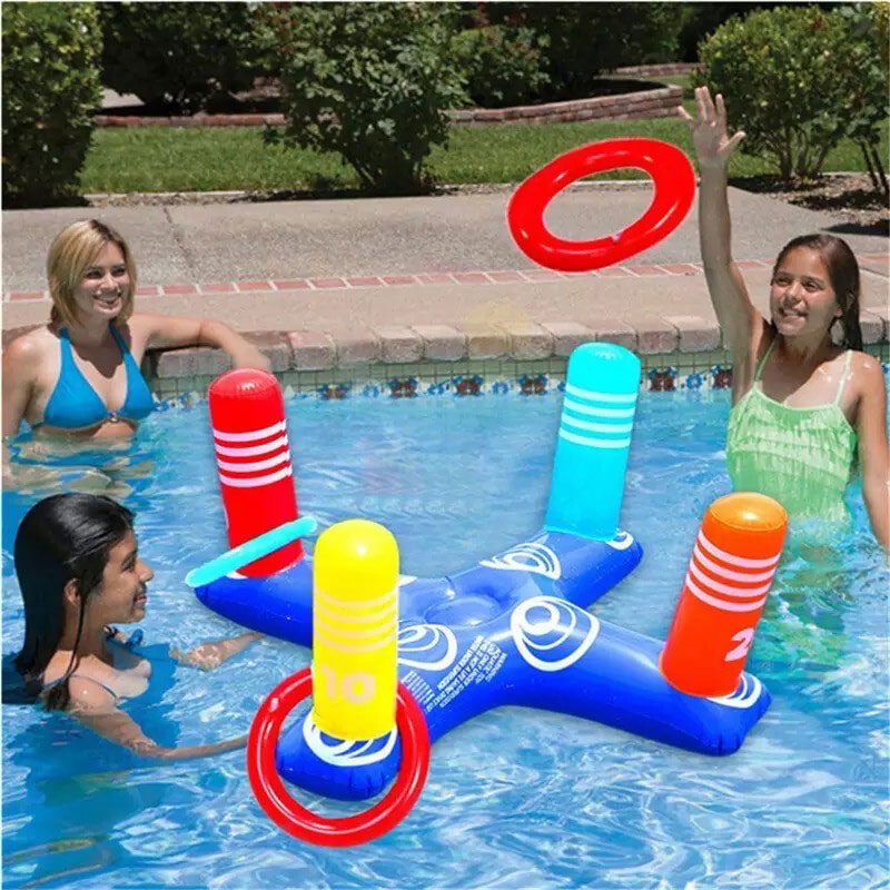 Плавающее плавание кольцо бросить водяные игрушки, надувные кольцевые игры, детские взрослые крытые игра на открытом воздухе.