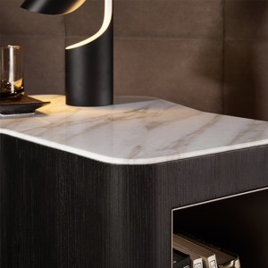 Мебель для спальни деревянная кроватная настольная тумбочка с ящиками грудь кровати шкаф грецкий орех или белый