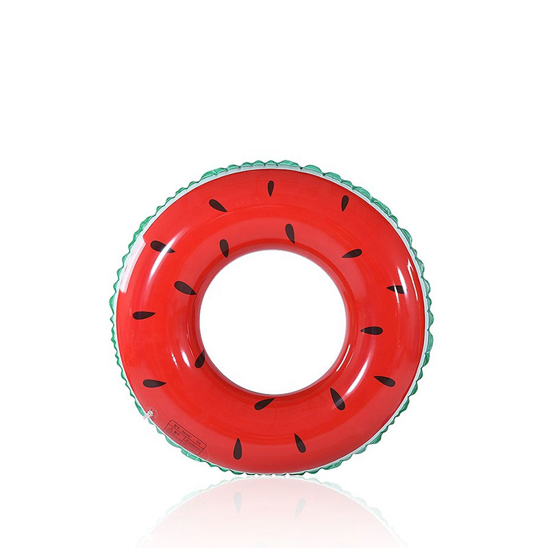 Зеленый ПВХ пляжный бассейн надувной фруктовый плавание кольцо