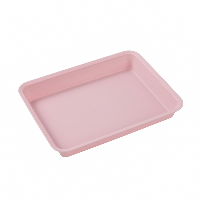 Розовая прямоугольная форма обычная силиконовая пищевая кастрюля