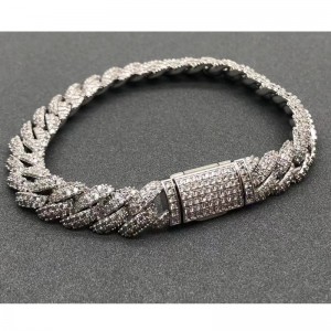 Tuochen Jewelry Sterling Silver 925 с браслетом из каменного каменного моданита для человека