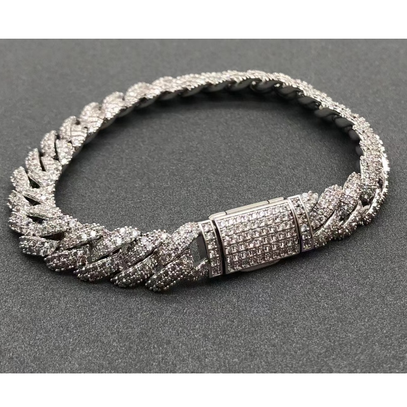 Tuochen Jewelry Sterling Silver 925 с браслетом из каменного каменного моданита для человека