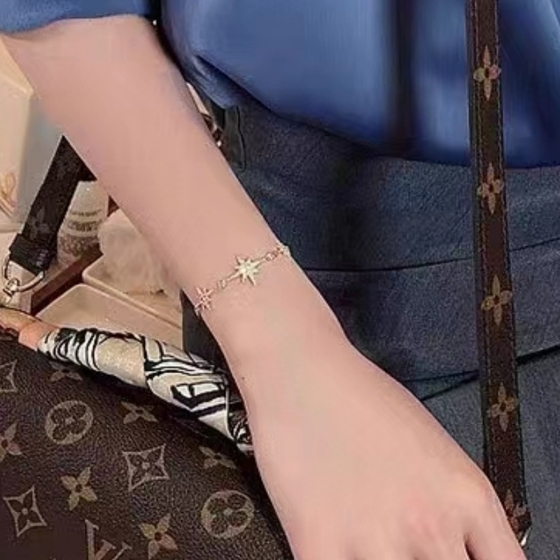 Tuochen Jewelry Fashion New Design 18K/14K/10K Gold Diamond Star Bracelet