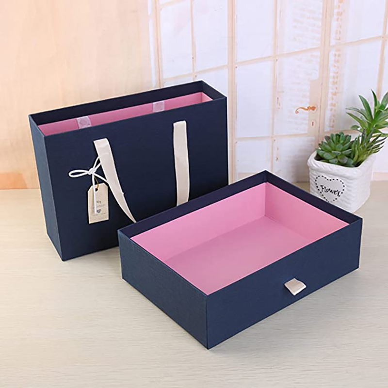 Подарочная коробка Parentco- представленная коробка с крышкой на улице- элегантная маленькая подарочная коробка- Подарочная коробка для подарков, свадьба, годовщина, детский душ, шоколад&больше- легко открыть&Close- Темно-синий