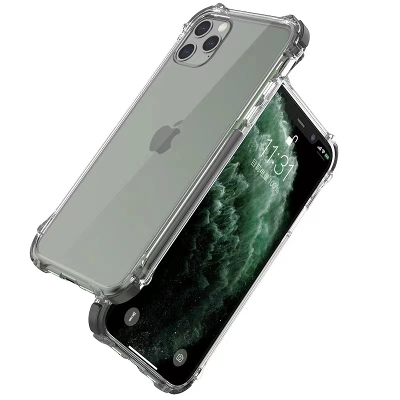 Подходит для Apple 13PROMAX PHONE CASE Прозрачный корпус по воздушной безопасности All-включений в силиконовый телефон.