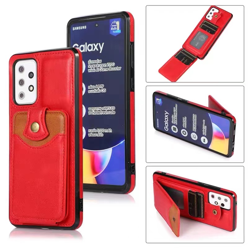 Подходит для Samsung A52 Mobile Phore Case Card Pack Case Case может поместить несколько карт, включенных в силу, боковой антифровой ретро-рисунок