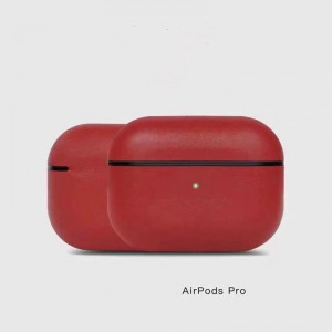 Корпус Airpods Pro Leather, подлинный ретро-масляный восковой восковой корпус кожа, полностью сделанный вручную, передний светодиод, (тем...