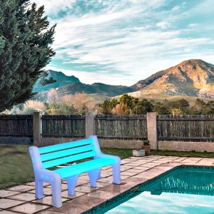 Светодиодные скамейки для света в парке для снаружи, садовая скамейка PE, консерватория, внутренний дворик, газон или садовое сиде...