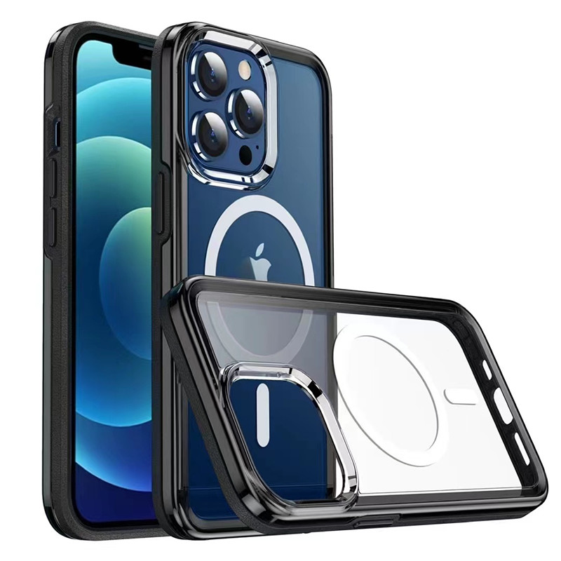 Подходит для iPhone 13 Magents Case, прозрачный магнитный дизайн беспроводной быстрой зарядки