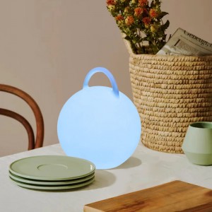 Светодиодная красочная атмосфера прикроватная настольная лампа с ручкой сенсорной контроль беспроводной зарядки круглый совре...