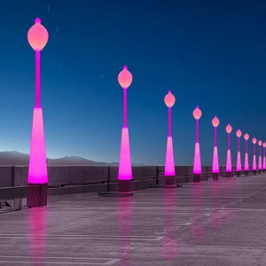 Открытый сад светодиодный уличный свет с шестом, 60 Вт RGB. Изменение красивого водонепроницаемого уличного света для сада, внутрен...