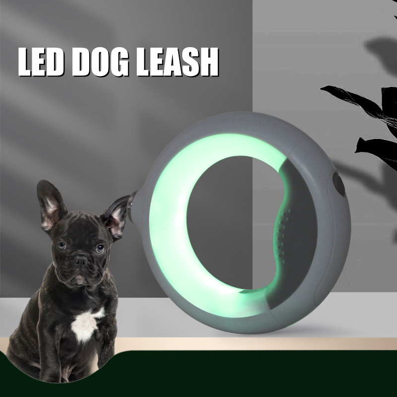 Бесплатный тяжелодушная светодиодная светодиодная собака встроенная поводка встроенная какашка для купе для ходьбы поводки 360 рук без проскальзывания