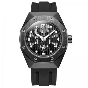 Baogela Skeleton Quartz смотрит, как мужчина спортивная армия военные наручные часы светящиеся водонепроницаемые силиконовые группы Man1901 Bl...