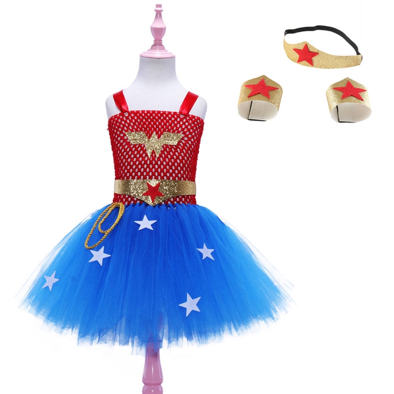 Girl Dress Complay Dawn of Justice Dress For Girls Kids Superhero Superle