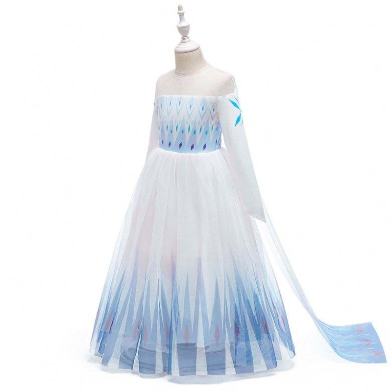 Baige New Design Girls Anna White Dress Plort Party Party Up Princess Elsa Movie Compan