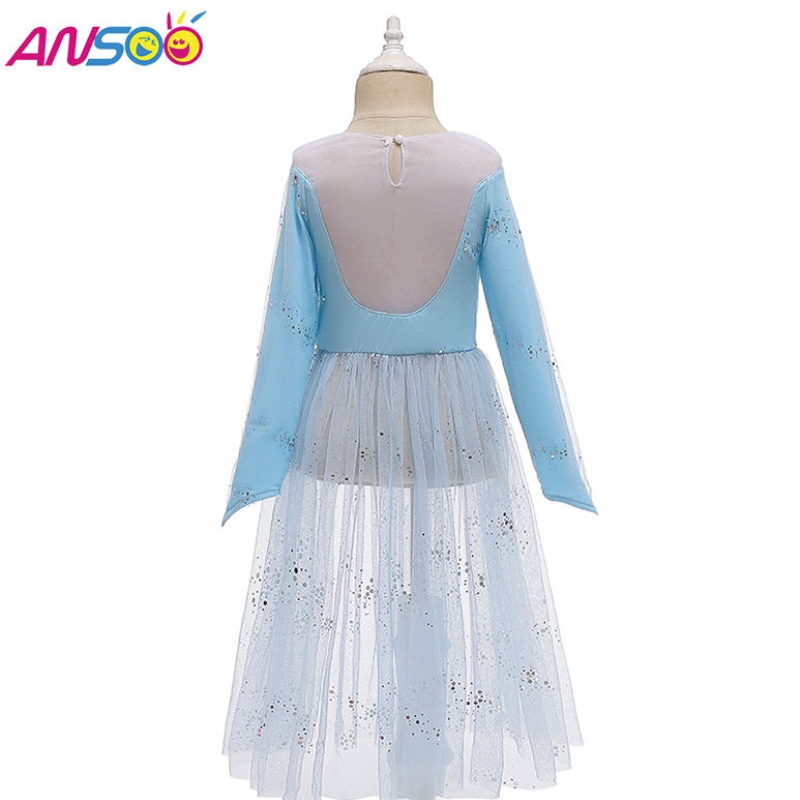 Ansoo Dress Up 2 принцесса Эльза Анна Модное платье костюм Elsa 2 Movie 2 Платье для 2-13-летних девочек