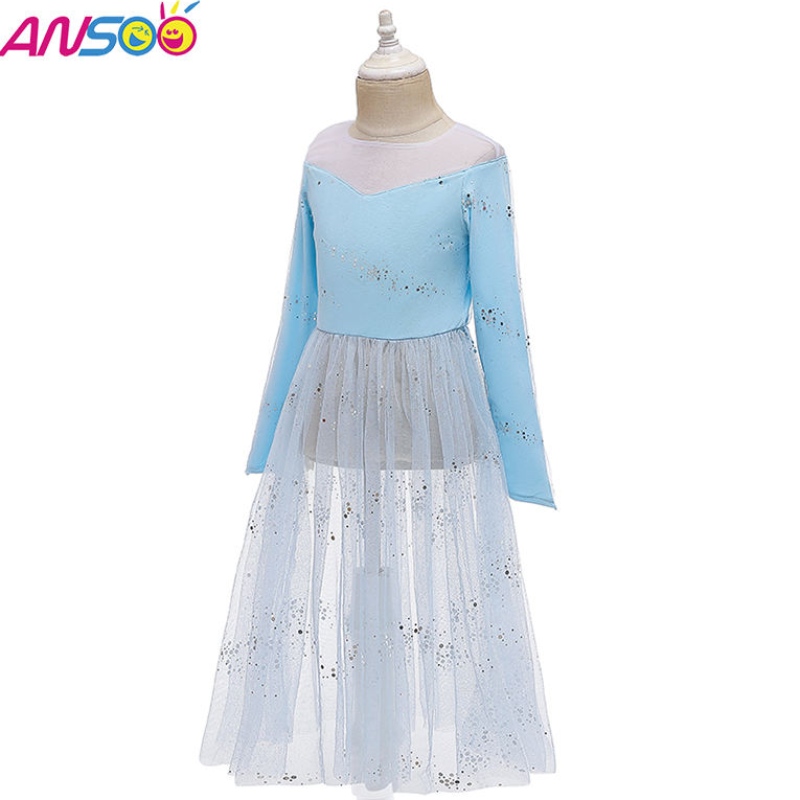 Ansoo Dress Up 2 принцесса Эльза Анна Модное платье костюм Elsa 2 Movie 2 Платье для 2-13-летних девочек