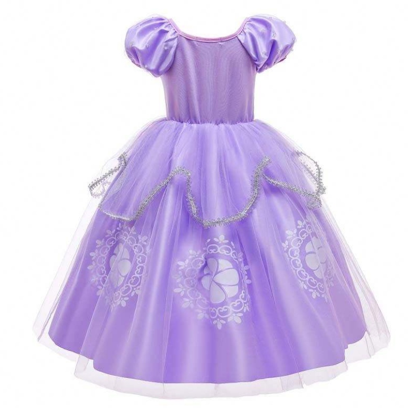 Fancy Party Purple Kids Puff Elive Princess Sofia Costume с аксессуарами HCRS-005