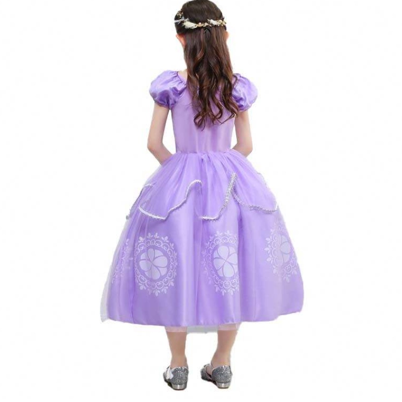 Fancy Party Purple Kids Puff Elive Princess Sofia Costume с аксессуарами HCRS-005