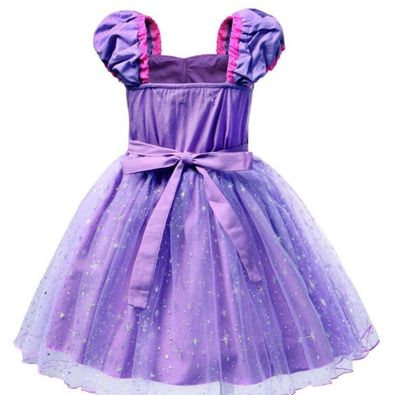 Высококачественное платье Rapunzel Princess Dress для вечеринки в фильме «Запутанные персонажи косплей для девочек» платье для вечеринки по случаю дня рождения на 1-4 года