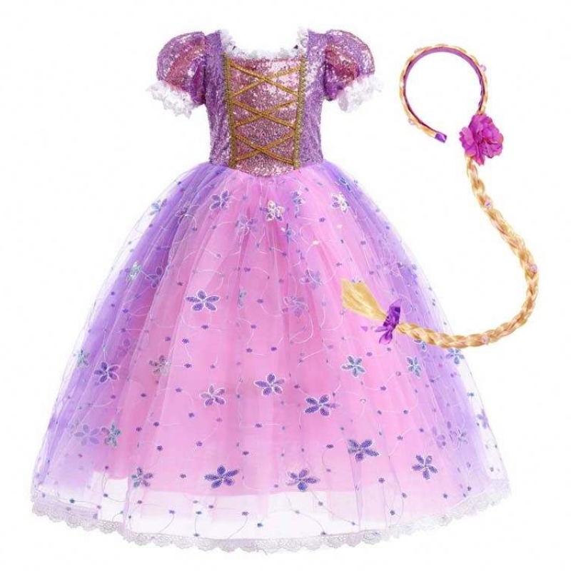 Костюм Princess Princess Prapunzel Puffice Feercein Persplay Press Purple с аксессуарами HCRS-007