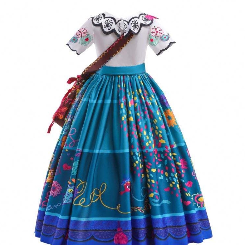 Baige Encanto Mirabel Cosplay Costume TV&movie Kids Fack Carnival Paster Princess Dress Mfmw002