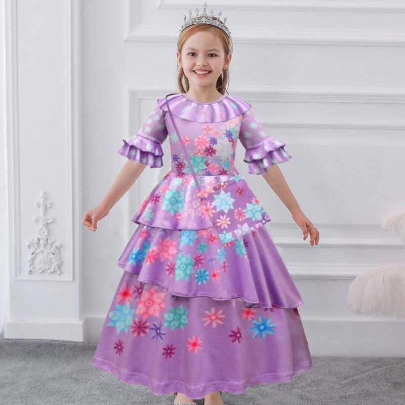 Baige Purple Isabella Mirabel Encanto Cosplay Costume Dress Girls Princess платье MFMW001