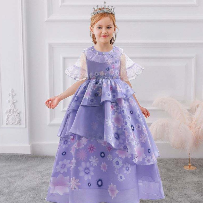 Baige Purple Isabella Mirabel Encanto Cosplay Costume Dress Girls Princess платье MFMW001