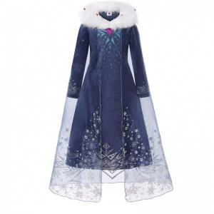 Baige European и American Girls Elsa Anna Girl Princess Christmas Kids Winter Dress BX1736