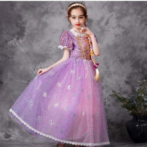 Baige European Style Princess Dress Halloween Party Wear Rapunzel Costum