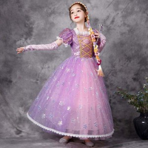 Baige European Style Princess Dress Halloween Party Wear Rapunzel Costum