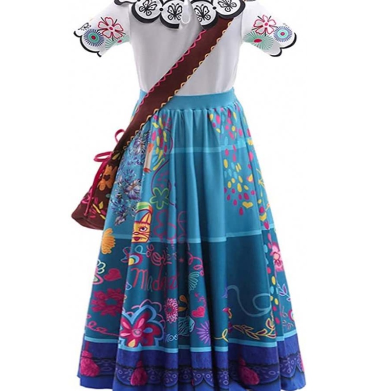 костюм Ncanto Mirabel для девочек косплей Изабела Мадригал Принцесса Хэллоуин платье со очками
