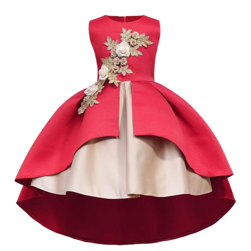 Оптовая рукавов принцесса платья с кружевной одеждой принцессы для детей детские цветочные платья