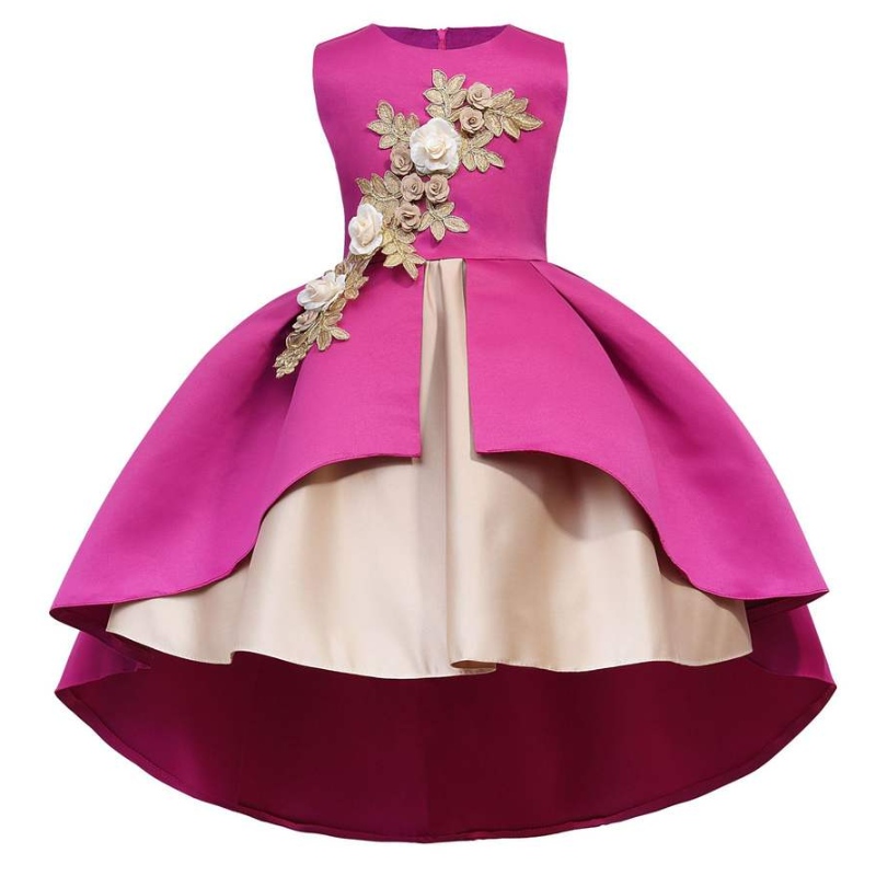 Оптовая рукавов принцесса платья с кружевной одеждой принцессы для детей детские цветочные платья