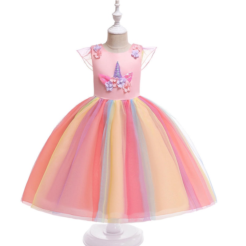 Горячая распродажа красивая принцесса детская одежда носит день рождения день рождения рог рог с блеском