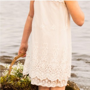 Летняя вышивка девушка кружевное платье возраст 2-12 платья принцессы подружки невесты для вечеринки цветочные девушки платье