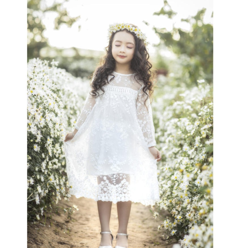 Белые платья для детей детские свадебные подружки невесты