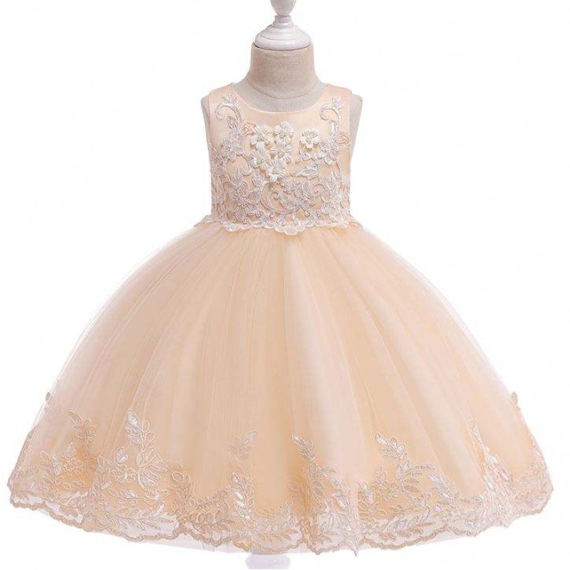 Baige Summer Kids Sequin Party Plore Flower Girl Желцовая кружевная рукавица платья для девочек -день рождения цветочные девушки с сетовые платья