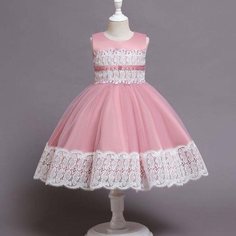 Baige Новое прибытие красивые вышивающие кружевные платья по случаю дня рождения девочка свадебная девочка цветочная девушка платье